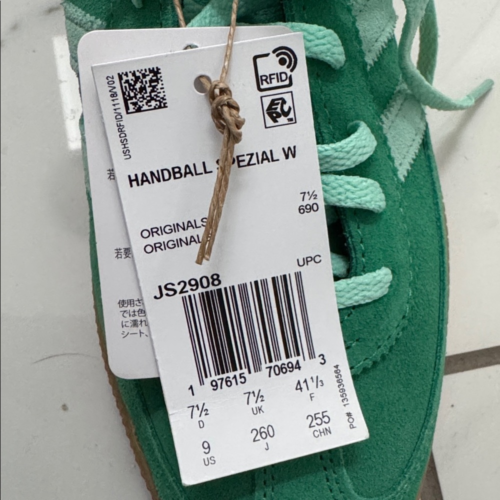 adidas Green Suede Handball Spezial Sneakers - Picture 5 of 5
